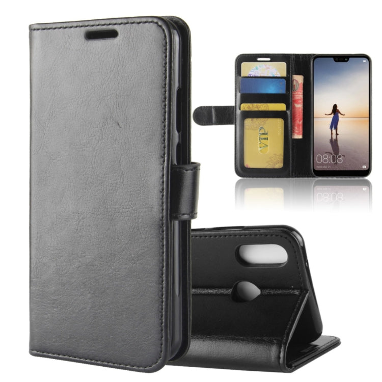 For Huawei  P20 Lite PU + TPU Crazy Horse Texture Horizontal Flip Leather Case with Wallet & Holder & Card Slots