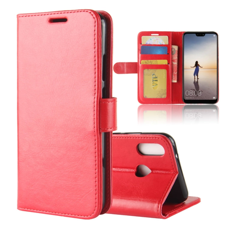 For Huawei  P20 Lite PU + TPU Crazy Horse Texture Horizontal Flip Leather Case with Wallet & Holder & Card Slots