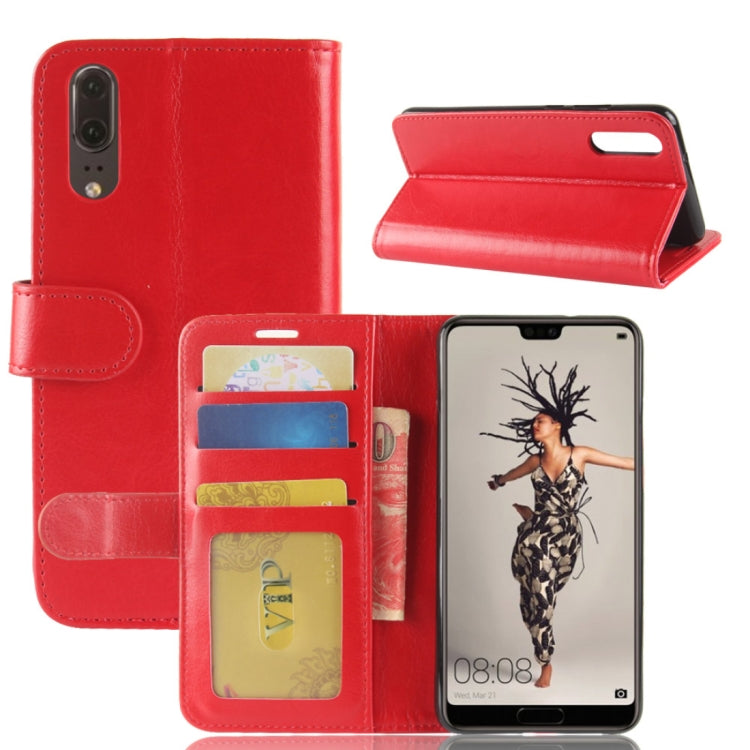 For Huawei  P20 PU + TPU Crazy Horse Texture Horizontal Flip Leather Case with Wallet & Holder & Card Slots