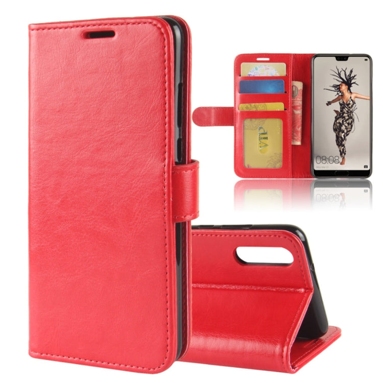 For Huawei  P20 PU + TPU Crazy Horse Texture Horizontal Flip Leather Case with Wallet & Holder & Card Slots