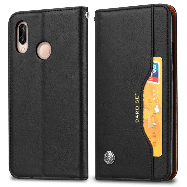 Knead Skin Texture Horizontal Flip Leather Case for Huawei P30 Lite, with Photo Frame & Holder & Card Slots & Wallet