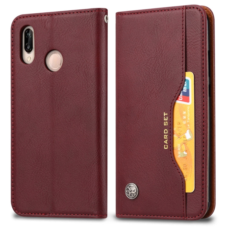 Knead Skin Texture Horizontal Flip Leather Case for Huawei P30 Lite, with Photo Frame & Holder & Card Slots & Wallet