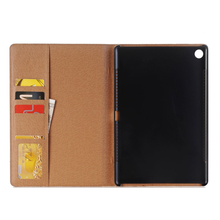 For Huawei MediaPad M5 10.8 inch Retro Style Horizontal Flip PU Leather Case with Holder & Wallet
