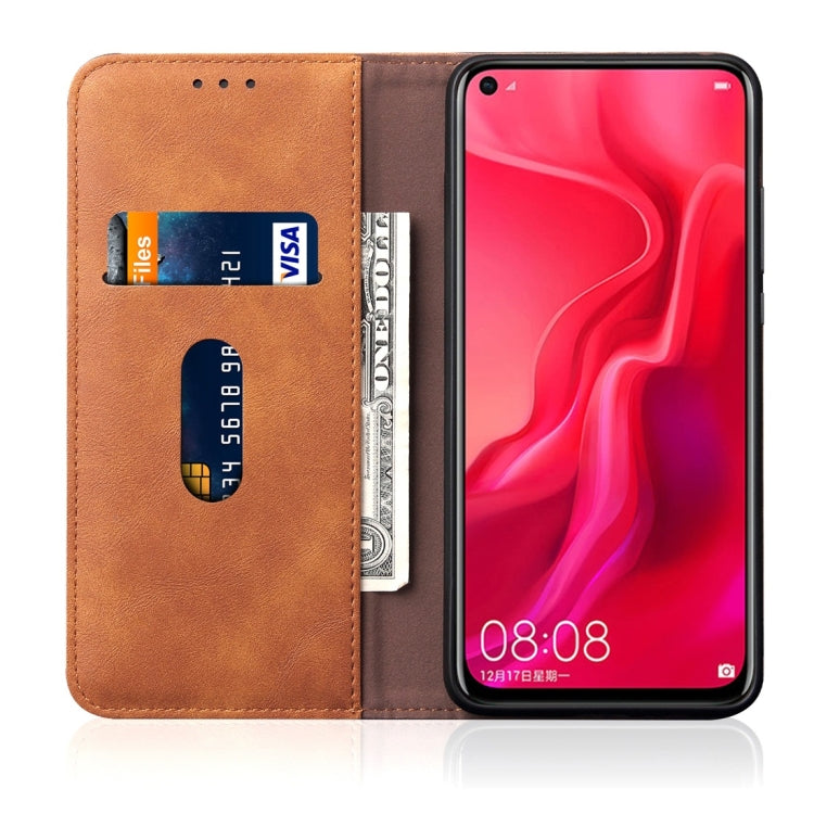 Casual Style Retro Crazy Horse Texture Horizontal Flip Leather Case for Huawei Nova 4, with Card Slots & Holder & Wallet