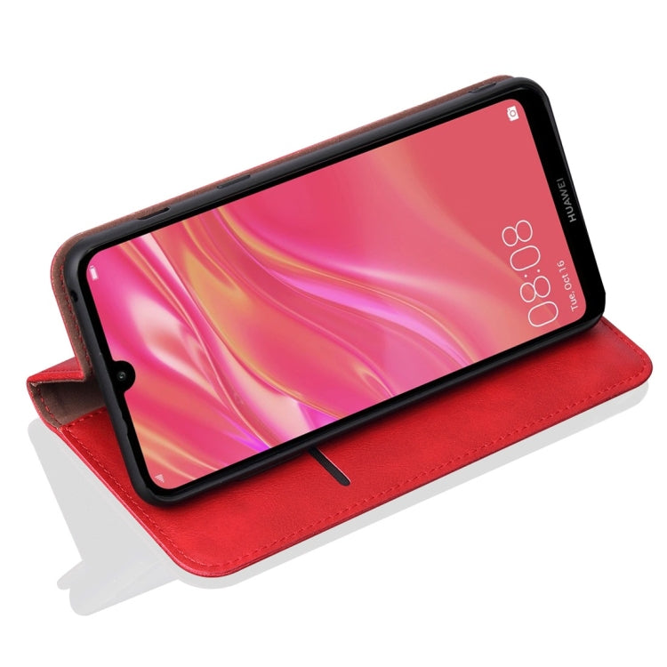 Casual Style Retro Crazy Horse Texture Horizontal Flip Leather Case for Huawei Y7 Pro (2019) / Enjoy 9, with Card Slots & Holder & Wallet