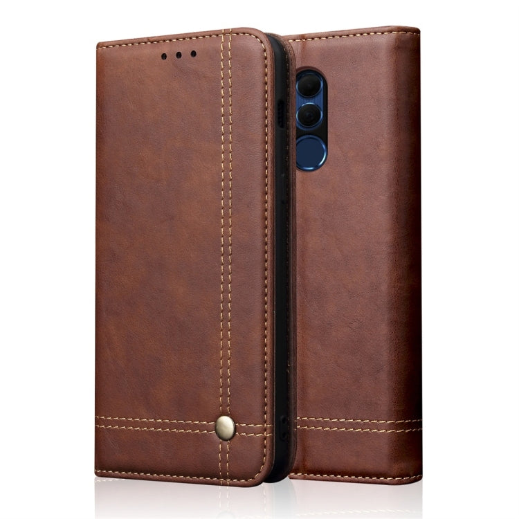 Casual Style Retro Crazy Horse Texture Horizontal Flip Leather Case for Huawei Honor 8X, with Card Slots & Holder & Wallet