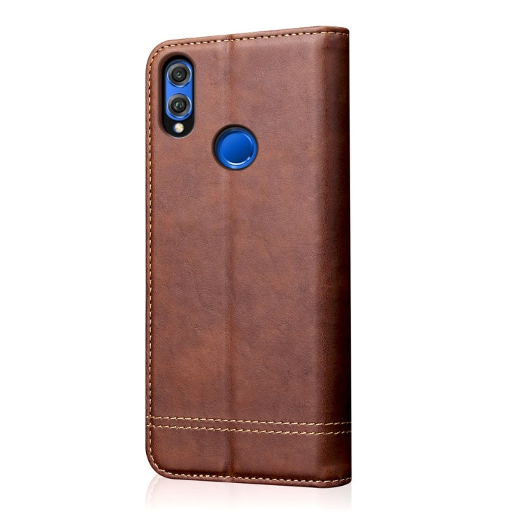 Casual Style Retro Crazy Horse Texture Horizontal Flip Leather Case for Huawei Honor 8X, with Card Slots & Holder & Wallet