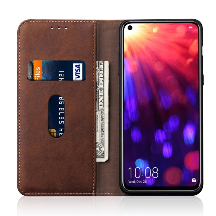 Casual Style Retro Crazy Horse Texture Horizontal Flip Leather Case for Huawei Honor View 20, with Card Slots & Holder & Wallet