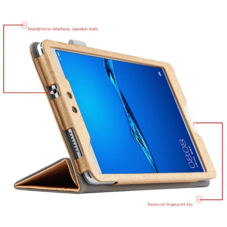 For Huawei MediaPad M5 8.4 inch Texture Horizontal Flip Leather Case with Tri-fold Holder & Sleep / Wake-up Function