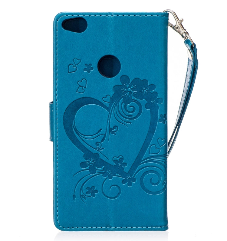 For Huawei P8 lite (2017) Pressed Flowers Butterfly Love Pattern Horizontal Flip Leather Case with Holder & Card Slots & Wallet & Lanyard