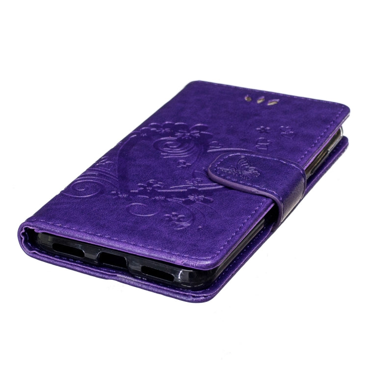 For Huawei P8 lite (2017) Pressed Flowers Butterfly Love Pattern Horizontal Flip Leather Case with Holder & Card Slots & Wallet & Lanyard