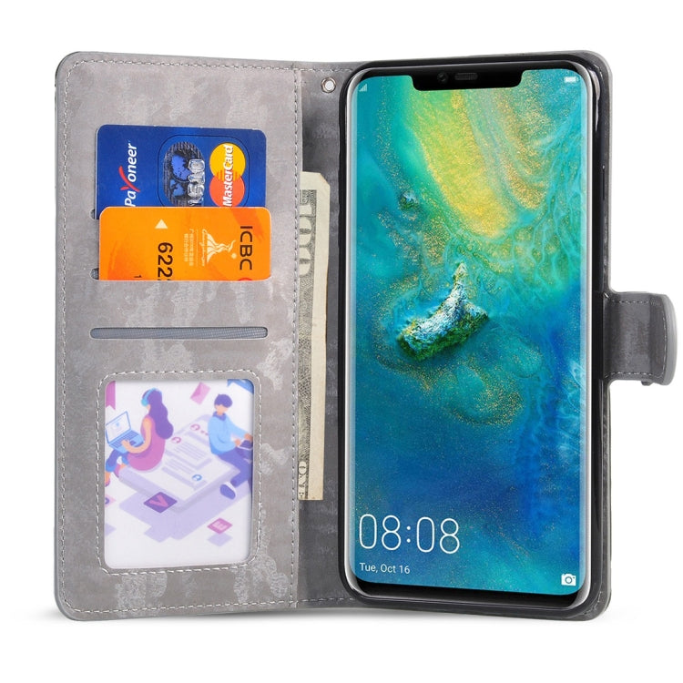 Horizontal Flip 3D Gradient Color PU + TPU Leather Case for Huawei Mate 20 Pro, with Holder & Card Slots & Photo frame