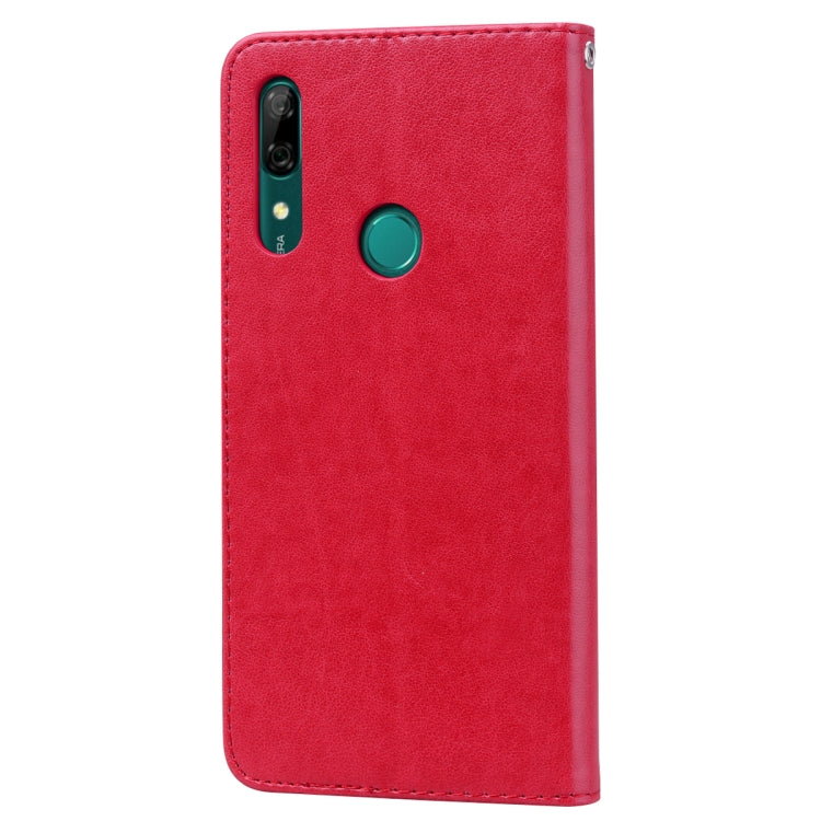 Rose Embossed Horizontal Flip PU Leather Case for Huawei P Smart Z, with Holder & Card Slots & Wallet