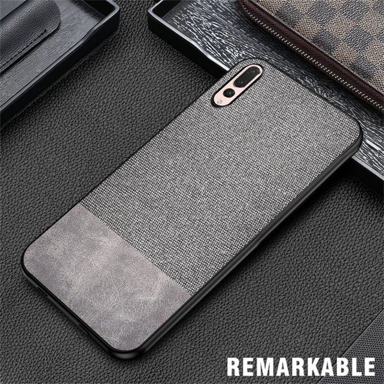 Shockproof Splicing PU + Cloth Protective Case for Huawei P20 Pro