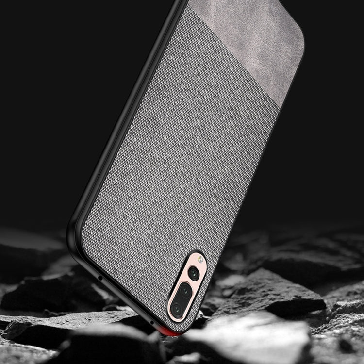 Shockproof Splicing PU + Cloth Protective Case for Huawei P20 Pro