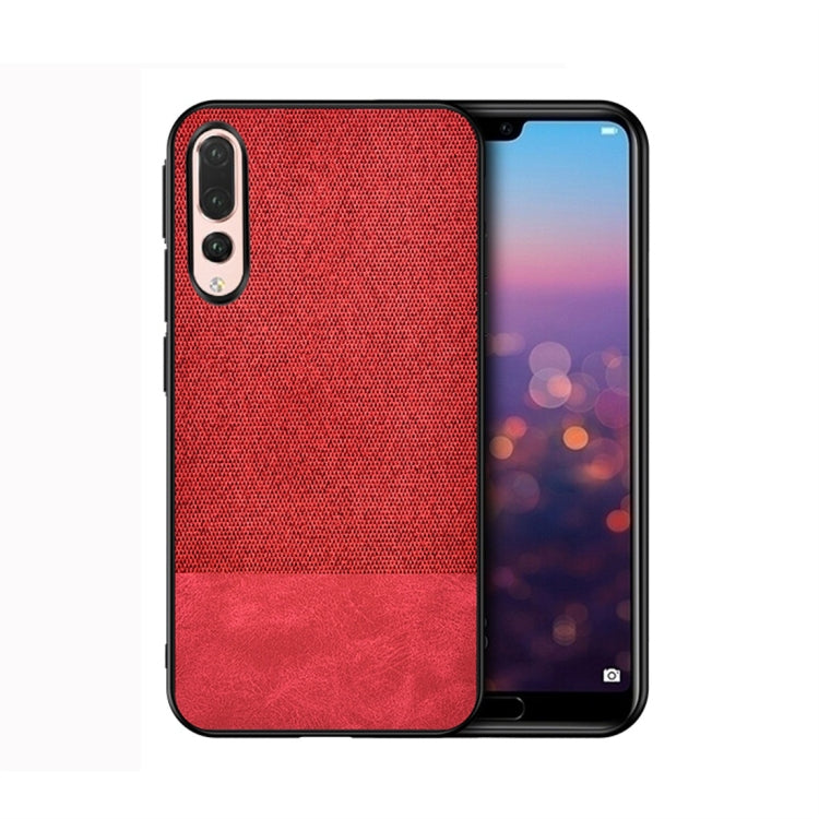Shockproof Splicing PU + Cloth Protective Case for Huawei P20 Pro