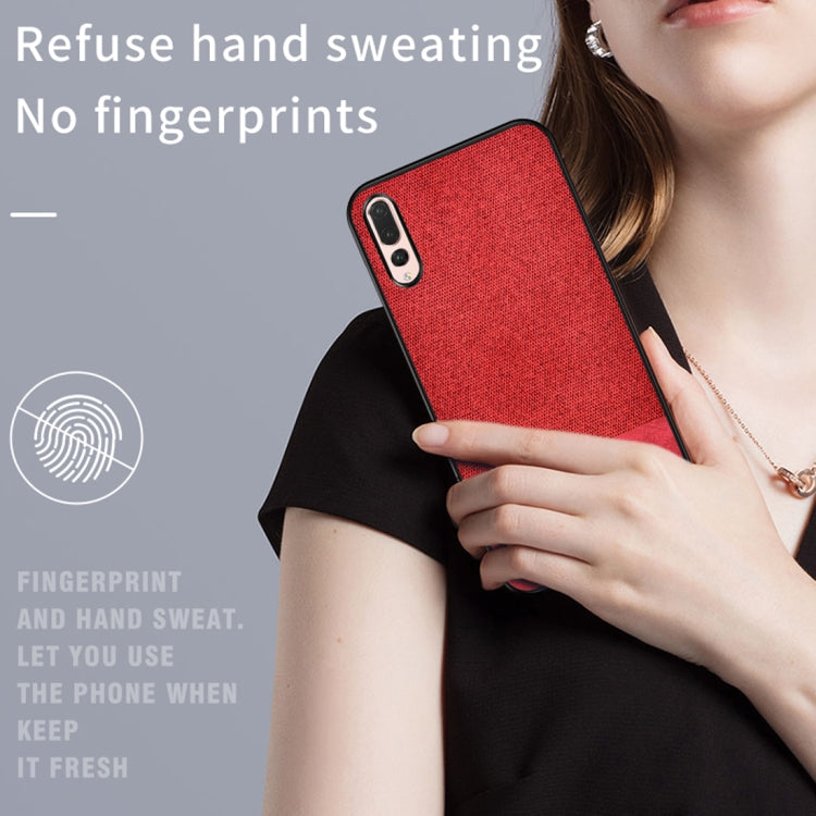 Shockproof Splicing PU + Cloth Protective Case for Huawei P20 Pro