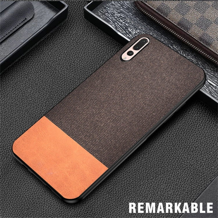 Shockproof Splicing PU + Cloth Protective Case for Huawei P20 Pro