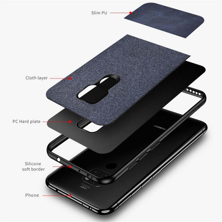 Shockproof Splicing PU + Cloth Protective Case for Huawei Mate 20