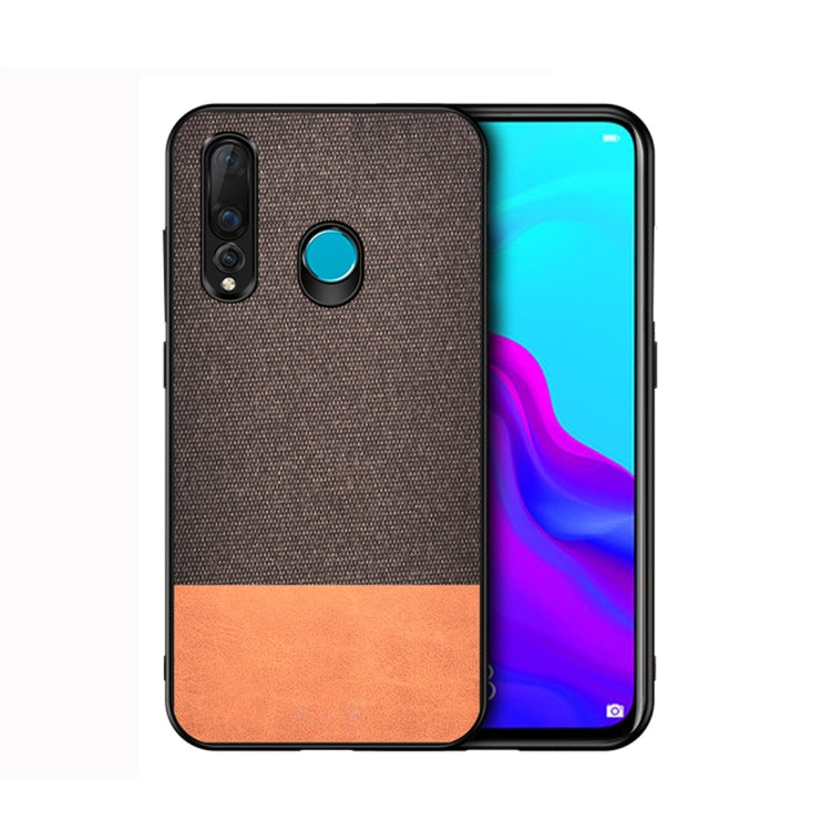 Shockproof Splicing PU + Cloth Protective Case for Huawei Nova 4