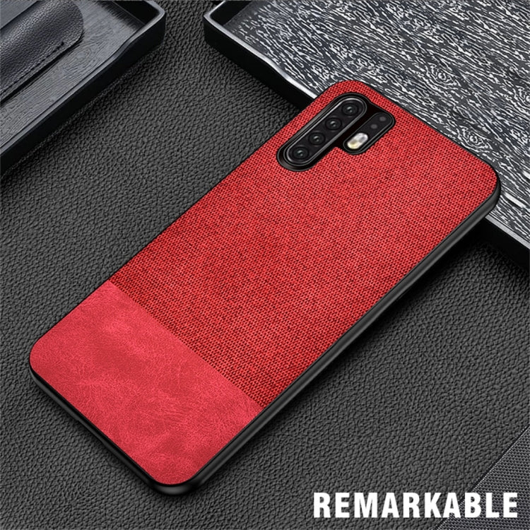 Shockproof Splicing PU + Cloth Protective Case for Huawei P30 Pro