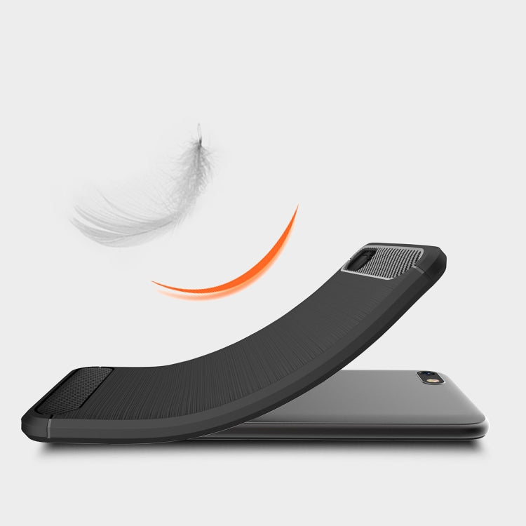 Brushed Texture Carbon Fiber Shockproof TPU Case for Huawei Y5 Prime (2018) / Honor 7s