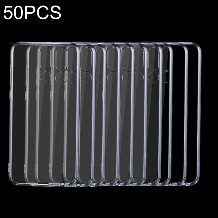 50 PCS 0.75mm Transparent TPU Case for Huawei Maimang 6 / Mate 10 Lite