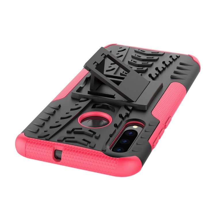 Tire Texture TPU+PC Shockproof Case for Huawei P Smart+ 2019, with Holder