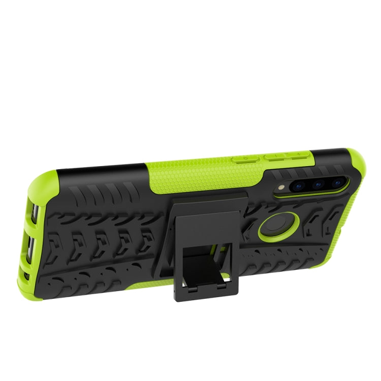 Tire Texture TPU+PC Shockproof Case for Huawei P Smart+ 2019, with Holder