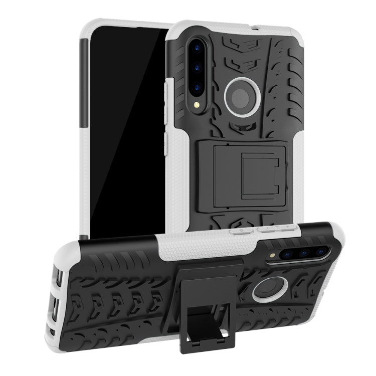 Tire Texture TPU+PC Shockproof Case for Huawei P Smart+ 2019, with Holder