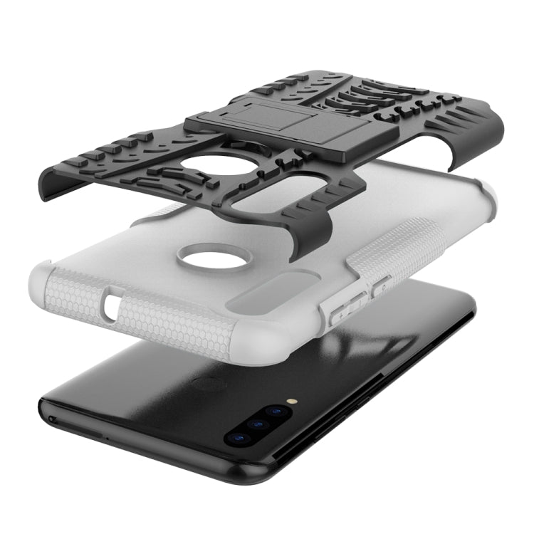 Tire Texture TPU+PC Shockproof Case for Huawei P Smart+ 2019, with Holder