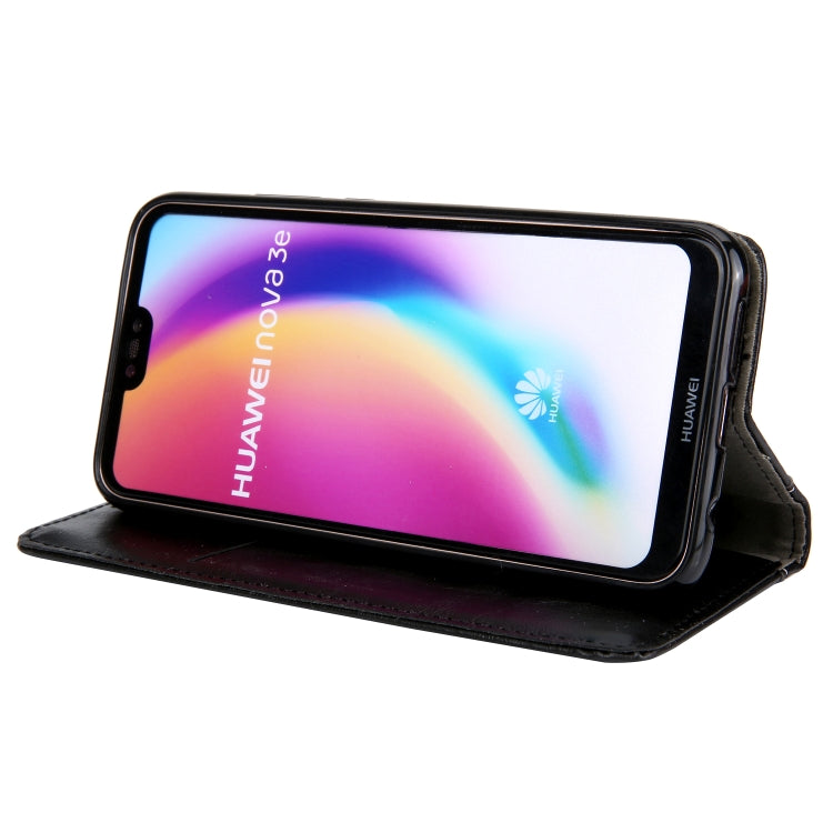 Retro Book Design Horizontal Flip PU Leather Case for Huawei P20 Lite / Nova 3e, with Holder & Card Slots