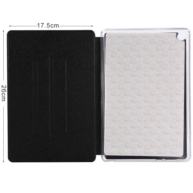 For Huawei MediaPad M5 10.8 inch Silk Texture Horizontal Flip PU Leather Case with Holder