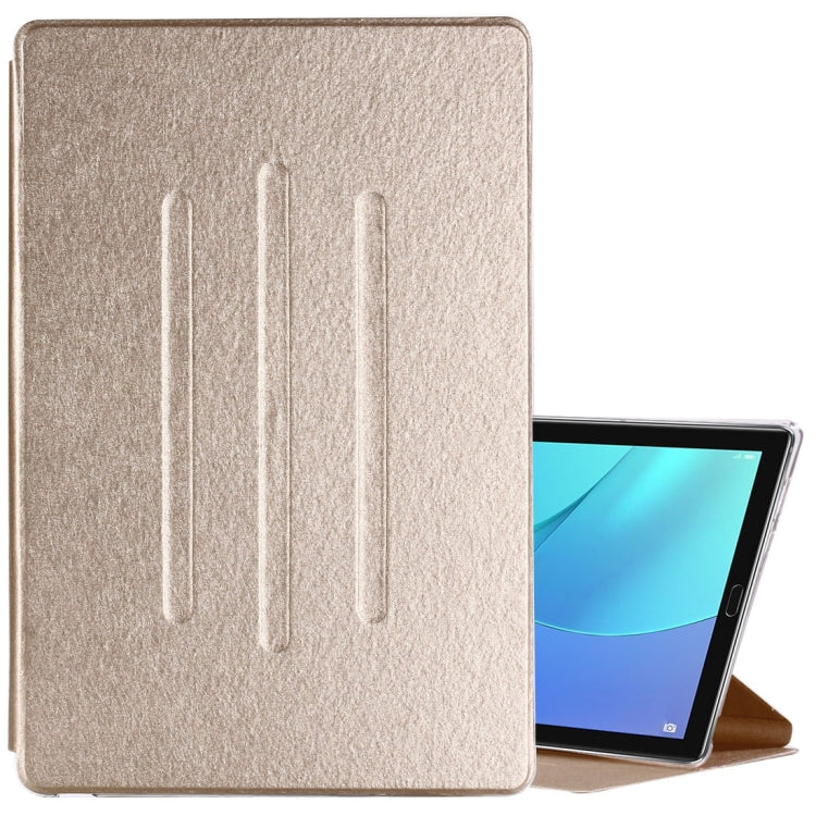 For Huawei MediaPad M5 10.8 inch Silk Texture Horizontal Flip PU Leather Case with Holder