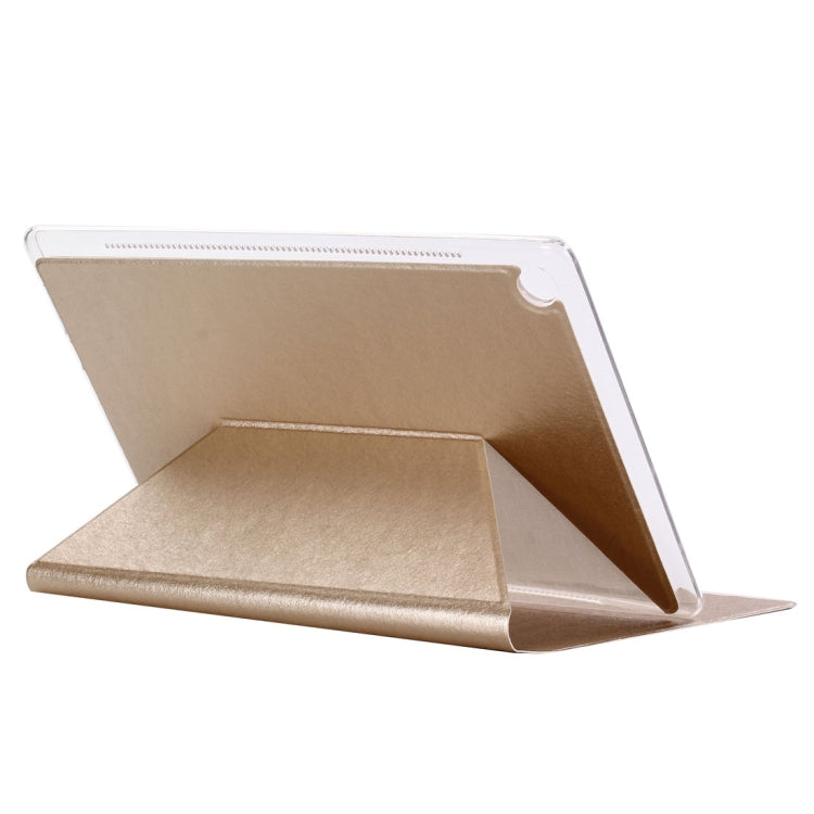 For Huawei MediaPad M5 10.8 inch Silk Texture Horizontal Flip PU Leather Case with Holder