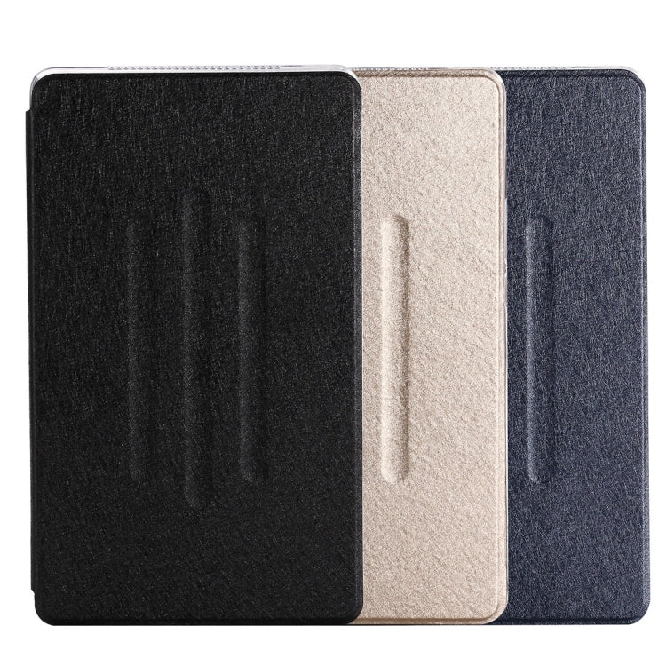 For Huawei MediaPad M5 8.4 inch Silk Texture Horizontal Flip PU Leather Case with Holder(Gold)