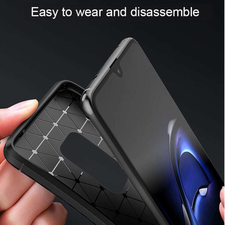 Beetle Shape Carbon Fiber Texture Shockproof TPU Case for Huawei Mate 20(Black)