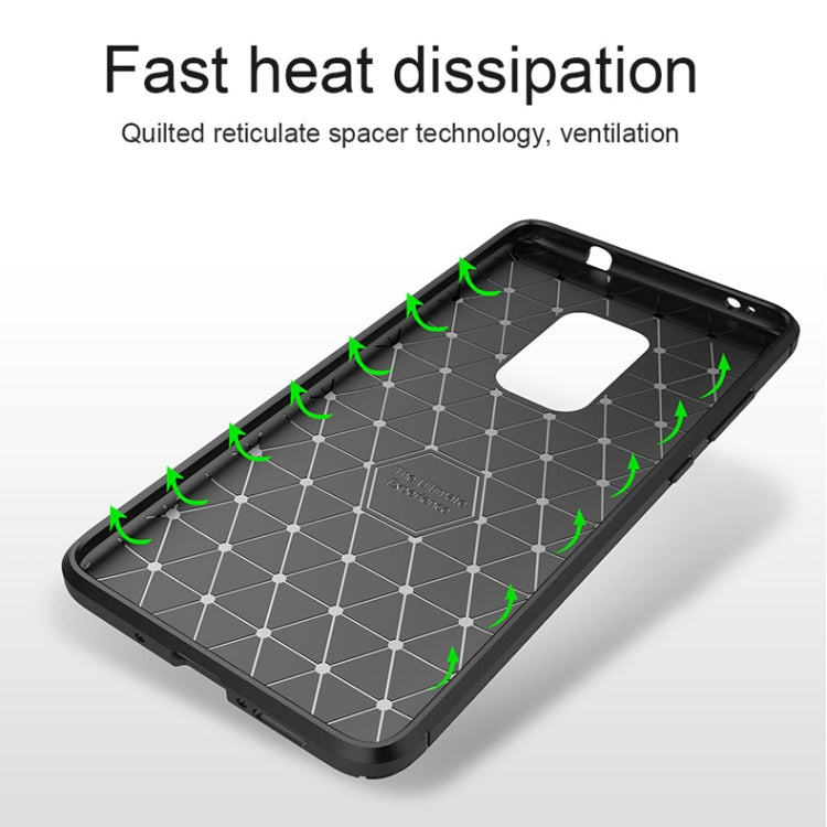 Beetle Shape Carbon Fiber Texture Shockproof TPU Case for Huawei Mate 20(Black)