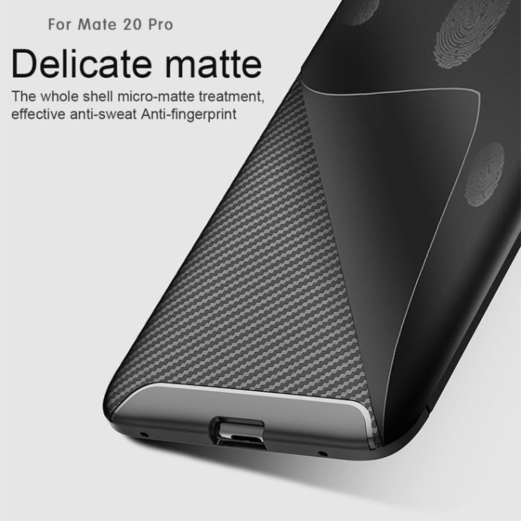 Beetle Shape Carbon Fiber Texture Shockproof TPU Case for Huawei Mate 20 Pro