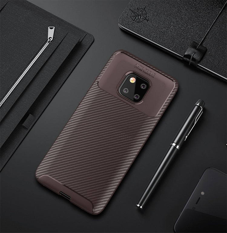 Beetle Shape Carbon Fiber Texture Shockproof TPU Case for Huawei Mate 20 Pro