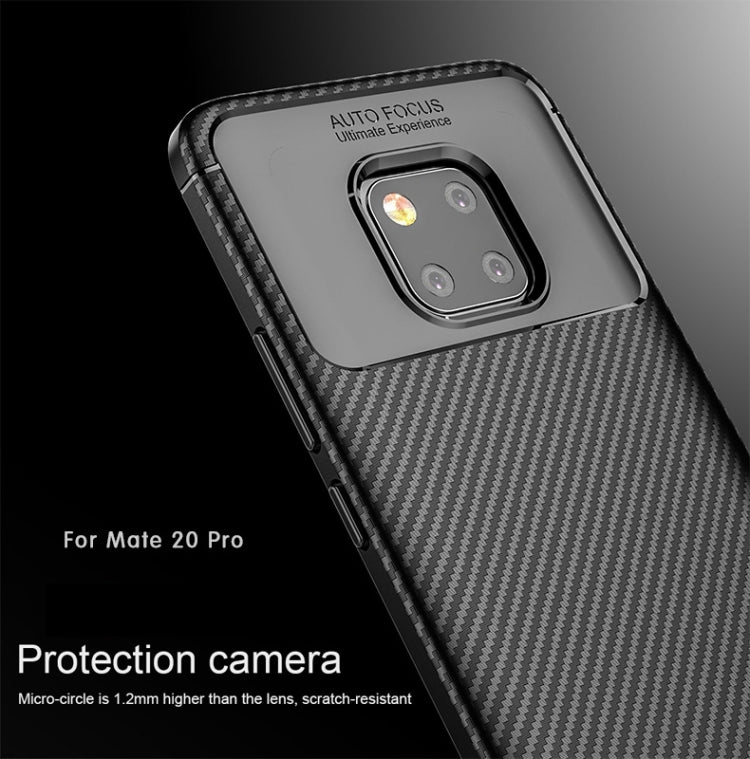Beetle Shape Carbon Fiber Texture Shockproof TPU Case for Huawei Mate 20 Pro