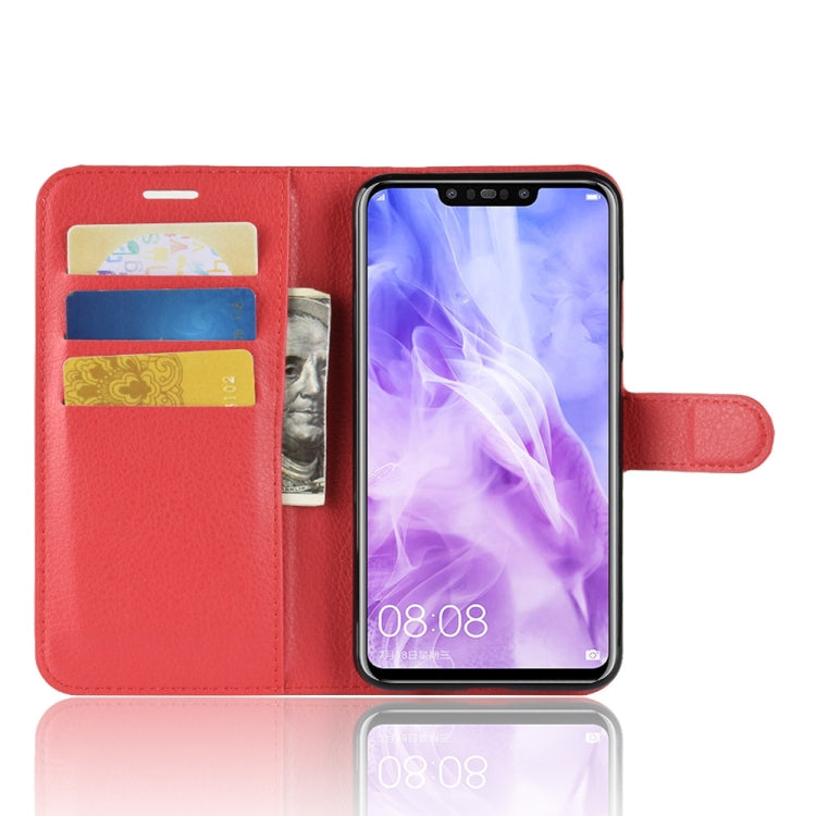 Litchi Texture Horizontal Flip Leather Case for Huawei Nova 3, with Wallet & Holder & Card Slots