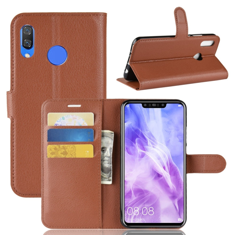 Litchi Texture Horizontal Flip Leather Case for Huawei Nova 3, with Wallet & Holder & Card Slots