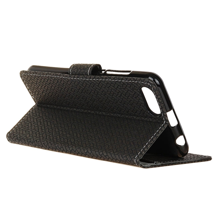 Knit Texture Horizontal Flip Leather Case for Huawei Y5 2018 / Y5 Prime 2018 / Honor 7S / Honor Play 7, with Holder & Card Slots & Photo Frame