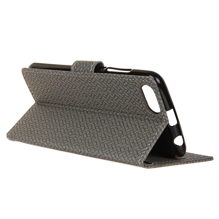 Knit Texture Horizontal Flip Leather Case for Huawei Y5 2018 / Y5 Prime 2018 / Honor 7S / Honor Play 7, with Holder & Card Slots & Photo Frame