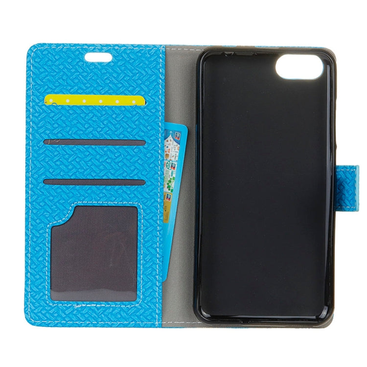 Knit Texture Horizontal Flip Leather Case for Huawei Y5 2018 / Y5 Prime 2018 / Honor 7S / Honor Play 7, with Holder & Card Slots & Photo Frame