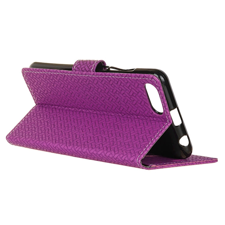 Knit Texture Horizontal Flip Leather Case for Huawei Y5 2018 / Y5 Prime 2018 / Honor 7S / Honor Play 7, with Holder & Card Slots & Photo Frame