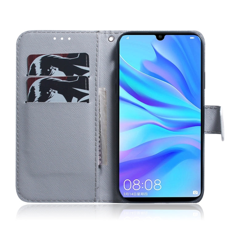 Lion Pattern Coloured Drawing Horizontal Flip Leather Case for Huawei P30 Lite / Nova 4e, with Holder & Card Slots & Wallet