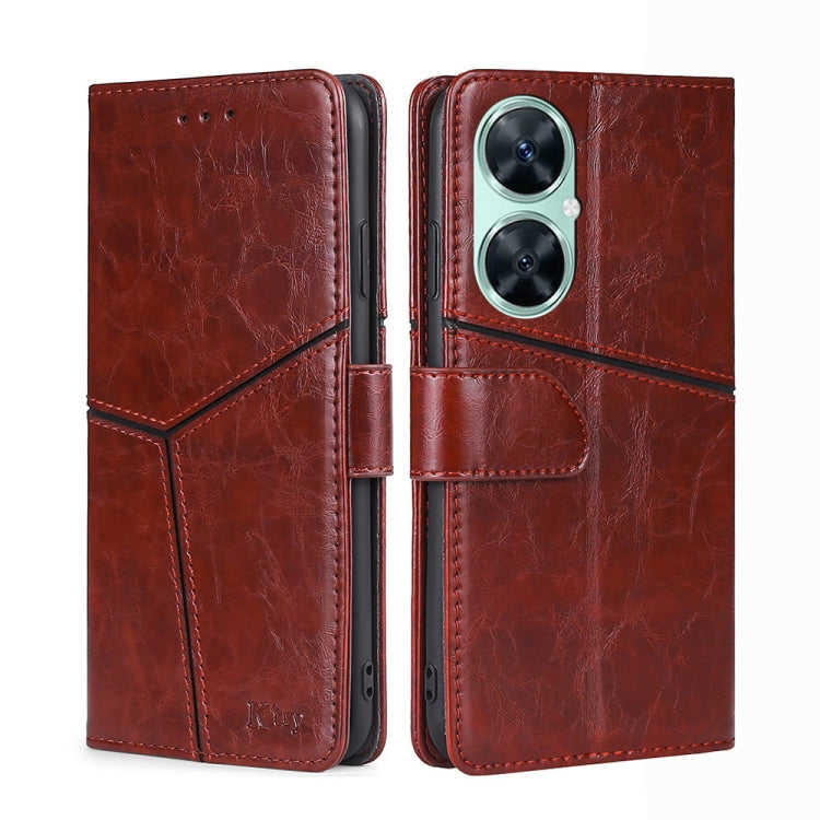 For Huawei Enjoy 60 Pro / nova 11i / Maimang 20 Geometric Stitching Flip Leather Phone Case