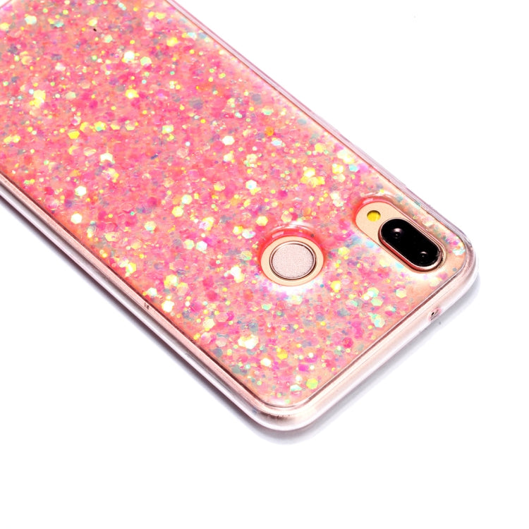 Colorful Glitter Powder Style Protective Soft Cover for Huawei P20 Lite / Nova 3e